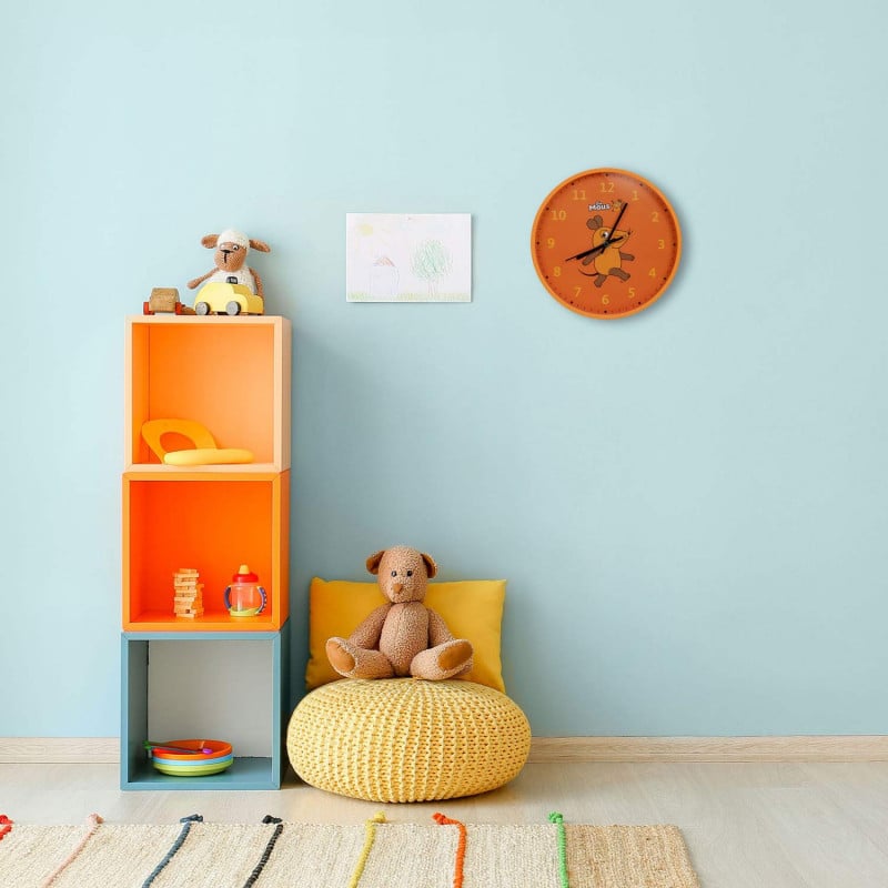Wall Clock for Kids mouse-duck-elephant