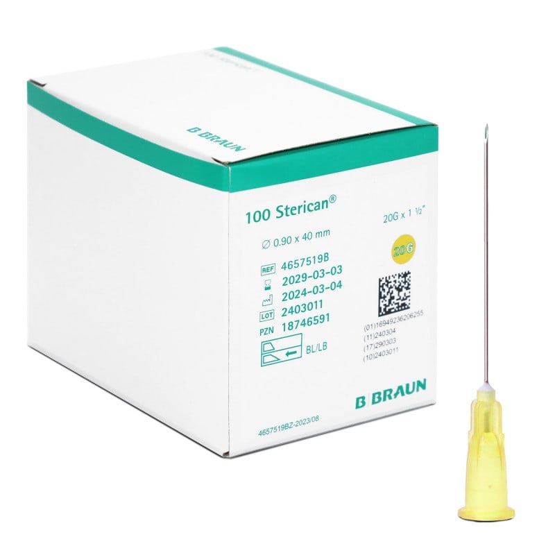 Disposable Sterican Cannulas 26G, 0.45 x 25 mm, brown