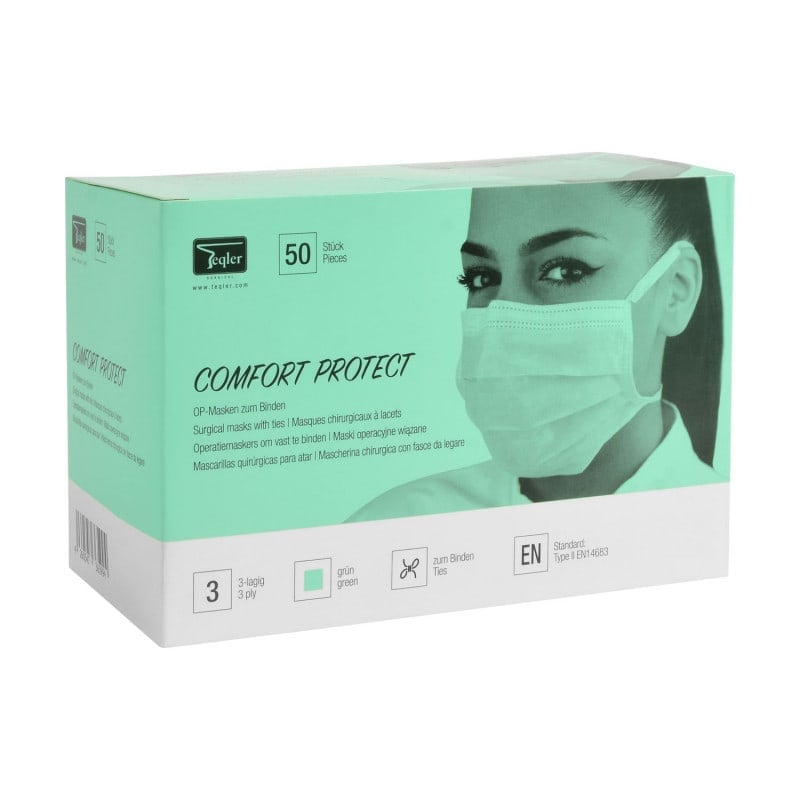 Surgical Mask, 3-ply green