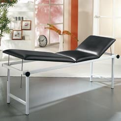 3-Section Exam Table chrome plated steel | green