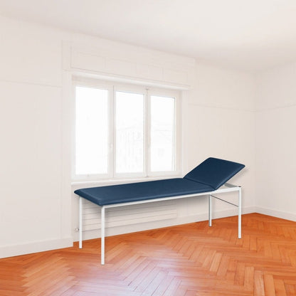 Examination Table with Adjustable Headrest lacquered light grey | coffee brown
