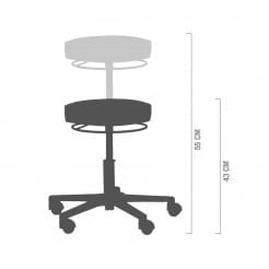 AGA Swivel Chair with Release Ring atoll