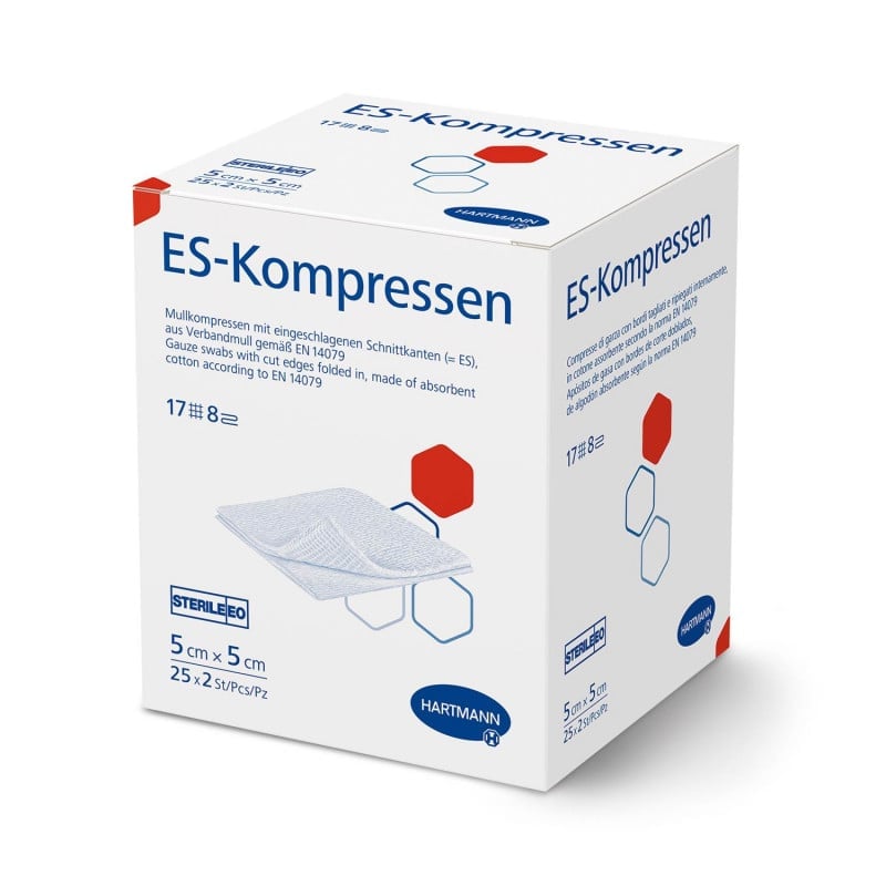 ES Sterile Compresses, sterile 7.5 x 7.5 cm