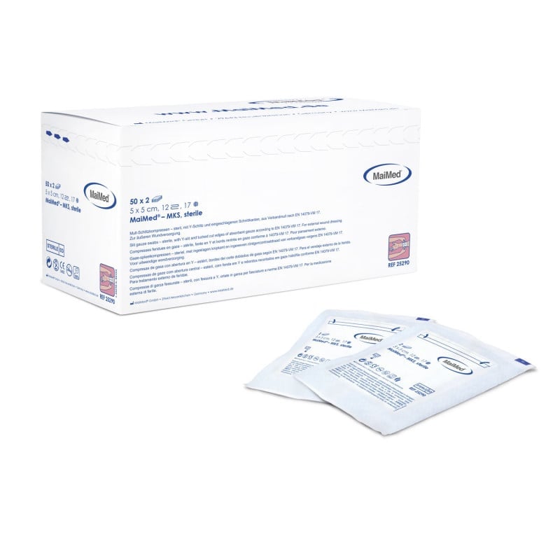 Sterile Drainage Compresses, 12x folded 5 x 5 cm