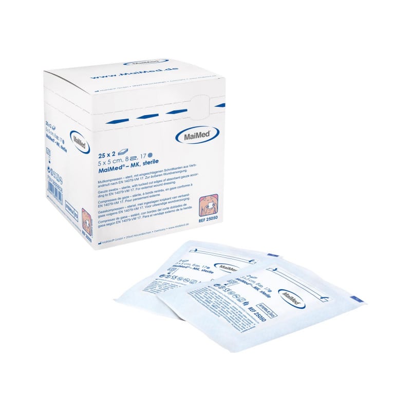Gauze Compresses, Sterile, 8-ply 10 x 20 cm