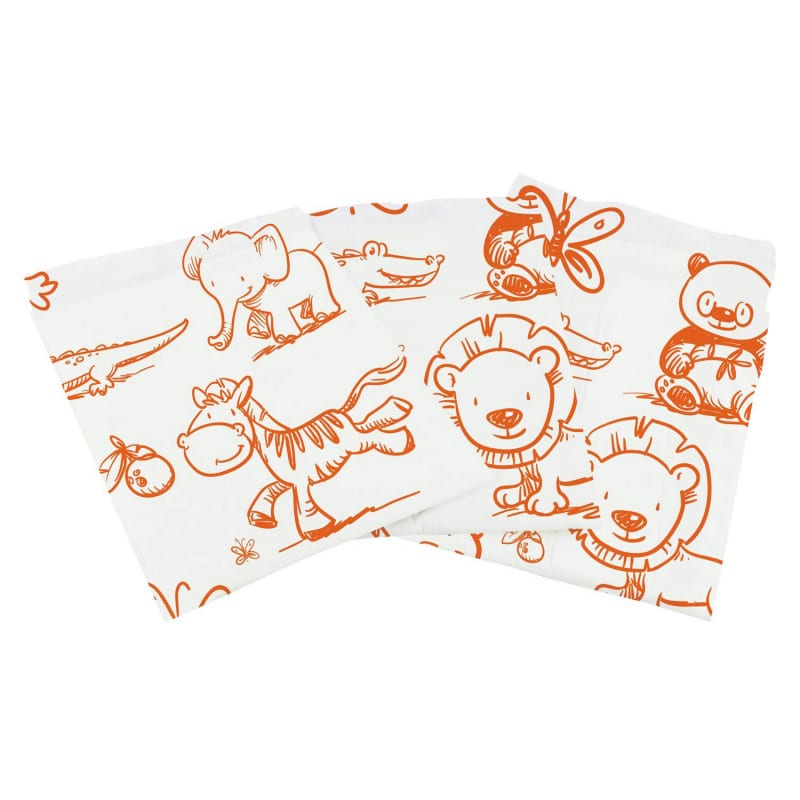 Baby Underlays 40x60cm, 50pcs. princesses (pink)
