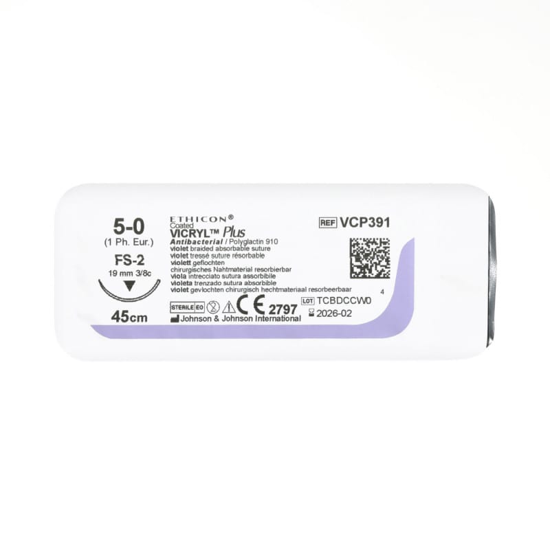 Vicryl Plus Violet Absorbable Sutures USP3-0 70cm FS1