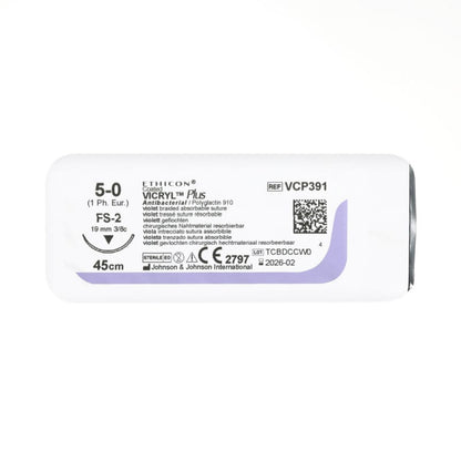 Vicryl Plus Violet Absorbable Sutures USP3-0 70cm FS1