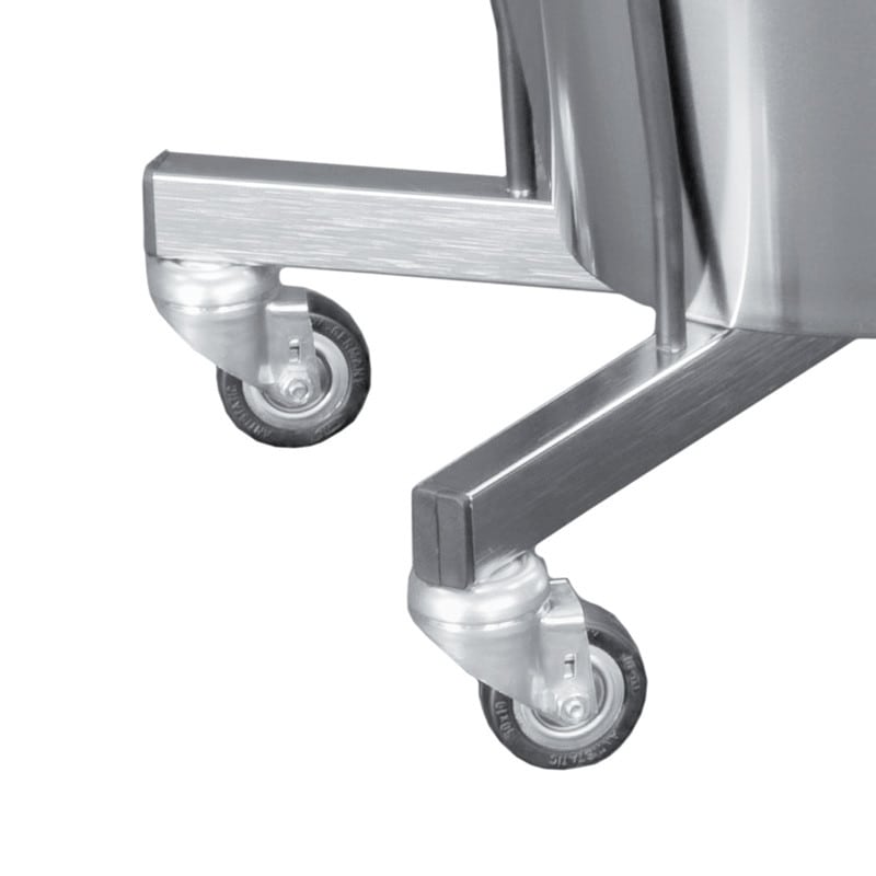 Mobile Rubbish Bin without Push Handle