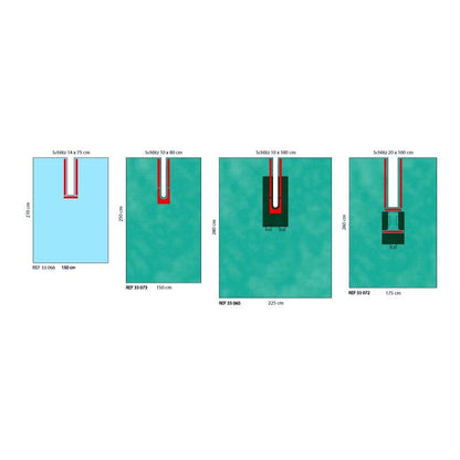 Raucodrape® PRO, Slitted Surgical Drapes 225 x 260 cm, 13 pcs