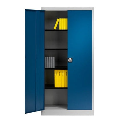 Locking Cabinet 120 cm | pure white | aluminium