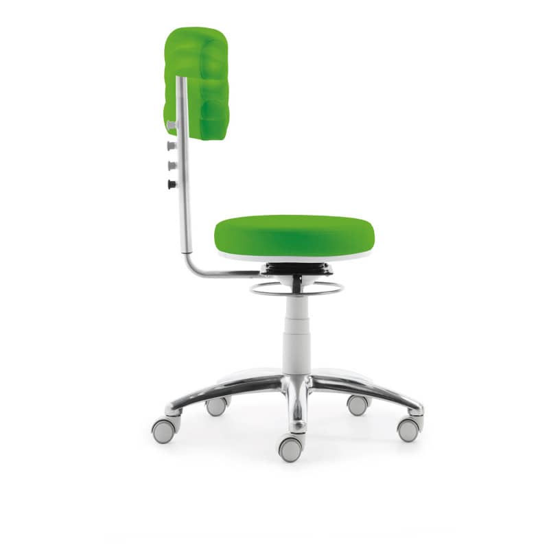 MyQuIZZ Practical Swivel Stool aluminium base | light grey