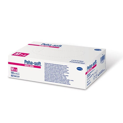 Peha-soft Nitrile White Gloves L