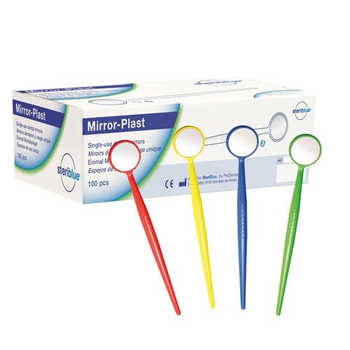 Disposable Dental Mirror, 100 pcs mixed colours