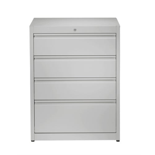 Steel Filing Cabinet with Automatic Closing System 6 drawers, 2 tracks | white
