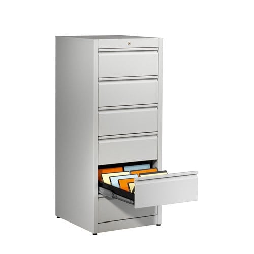 Steel Filing Cabinet with Automatic Closing System 3 drawers, 3 tracks | ivory