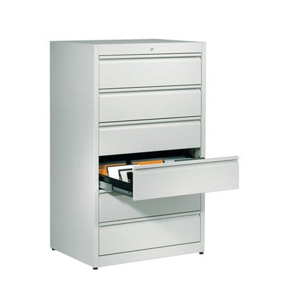 Steel Filing Cabinet 4 drawers, 2 tracks | ultramarine