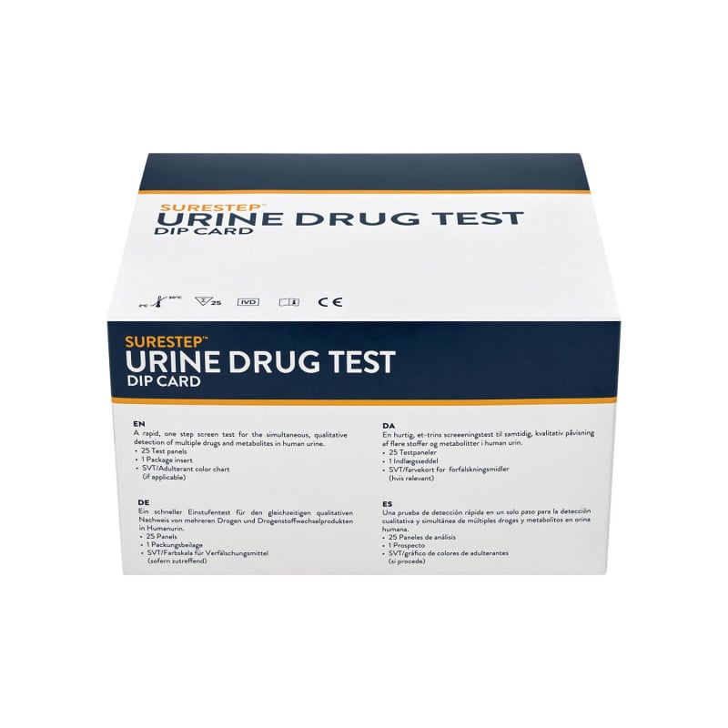 SureStep™ Urine Drug Test Dip Card (6) Test 6: COC-AMP-THC-MOP-BZO-BUP