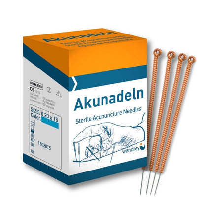 Acupuncture Needles with Copper Grip 0.30 x 30 mm