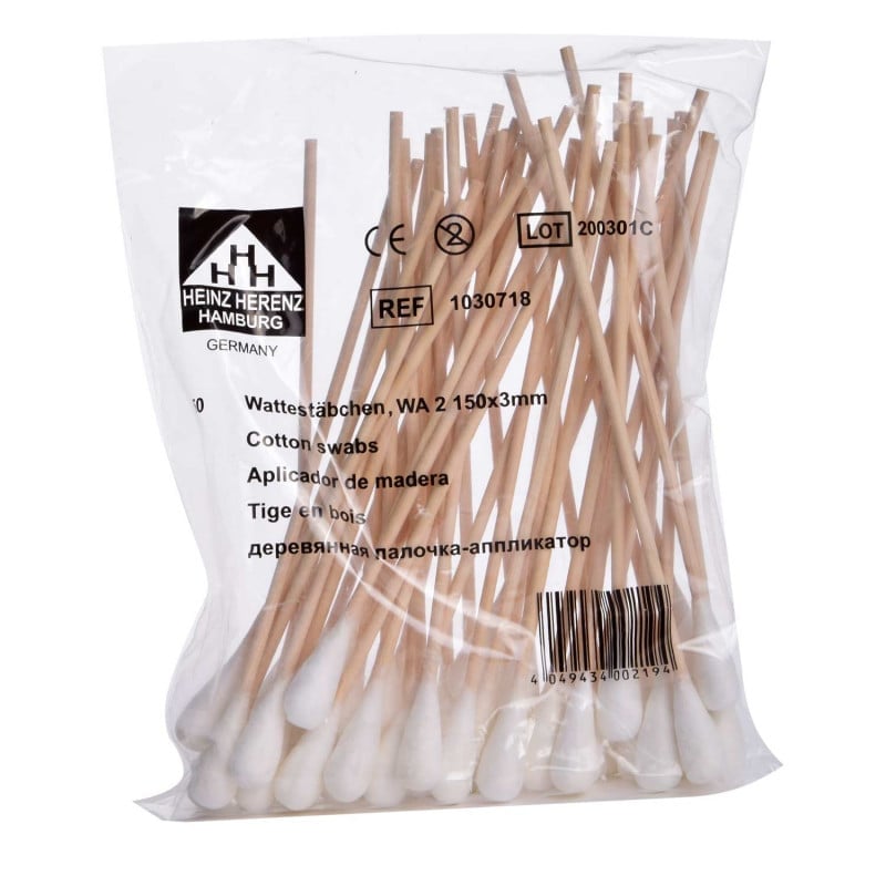 Large Cotton Swabs w-Wooden Stick 250 mm