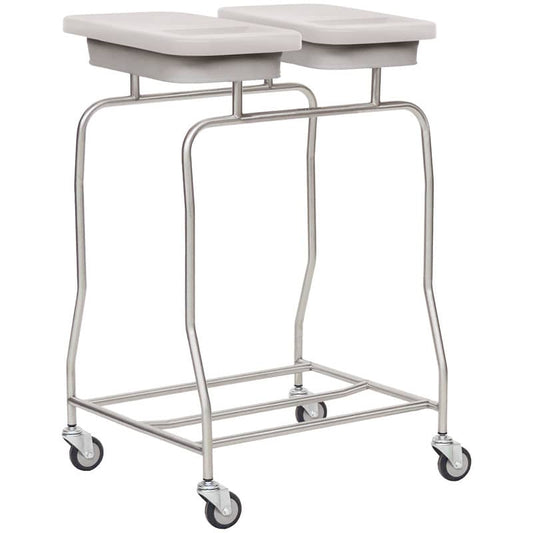 Laundry Trolley, 2 Compartments black | black